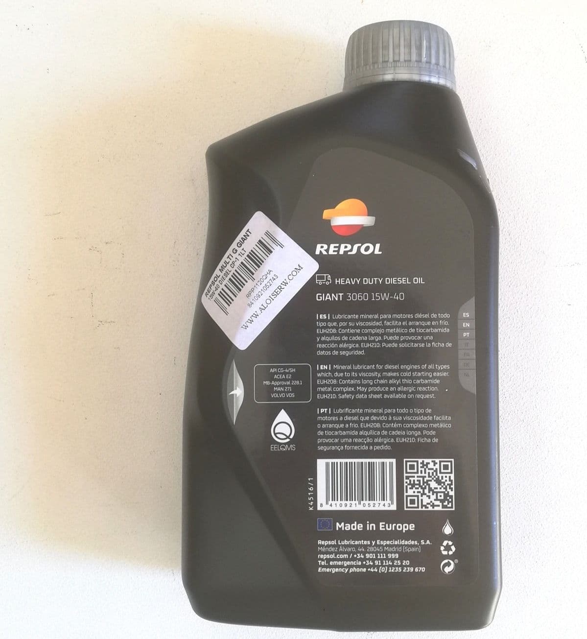 Repsol Multi G Giant 15W-40 1lt olio minerale per motori leggeri diesel - 2