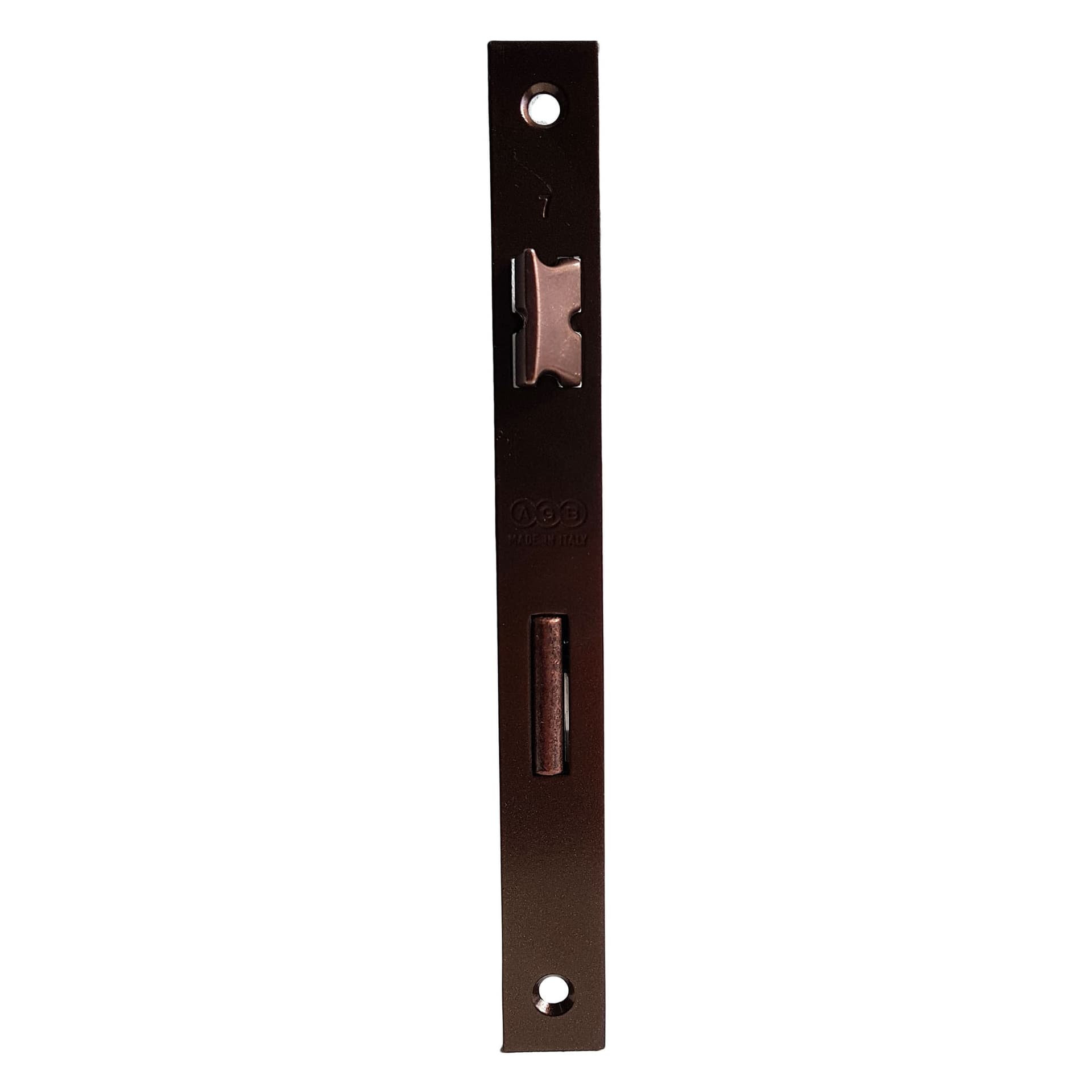 Serratura bronzata ad incasso per porta legno ad infilare patent bordo quadro - 10