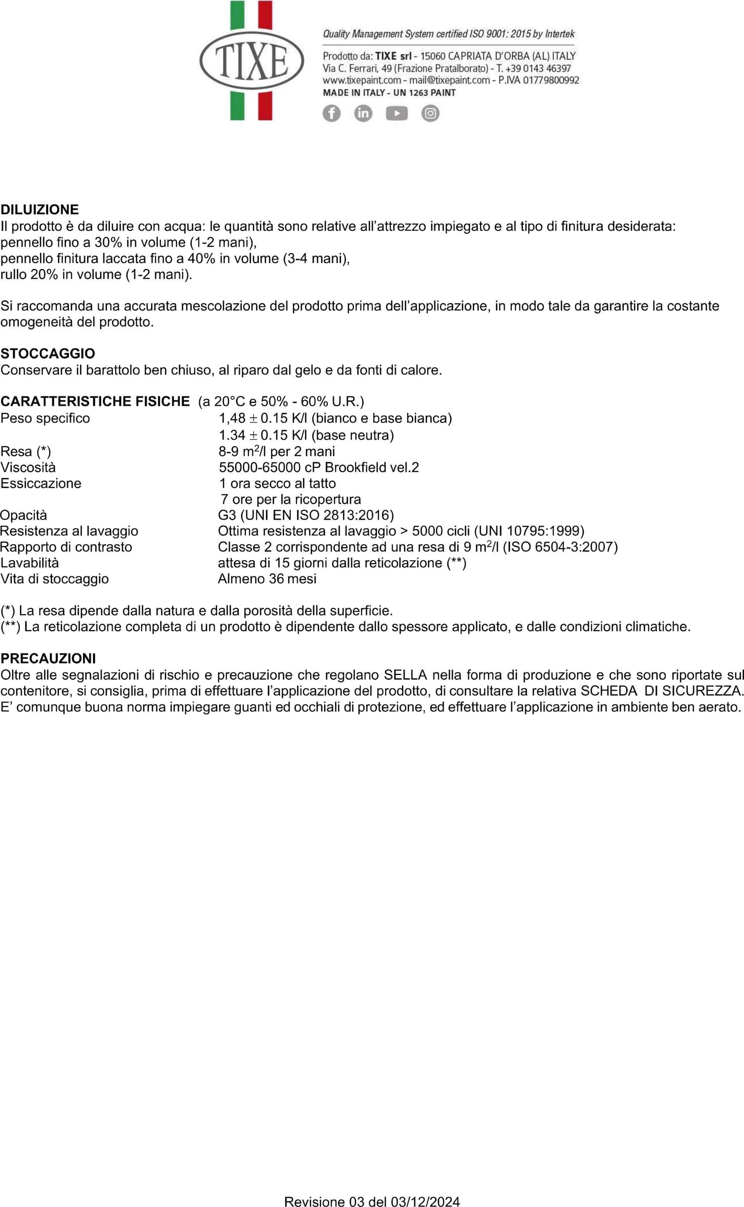Tixe Sella 14lt idro pittura bianca opaca super lavabile per interni - 5