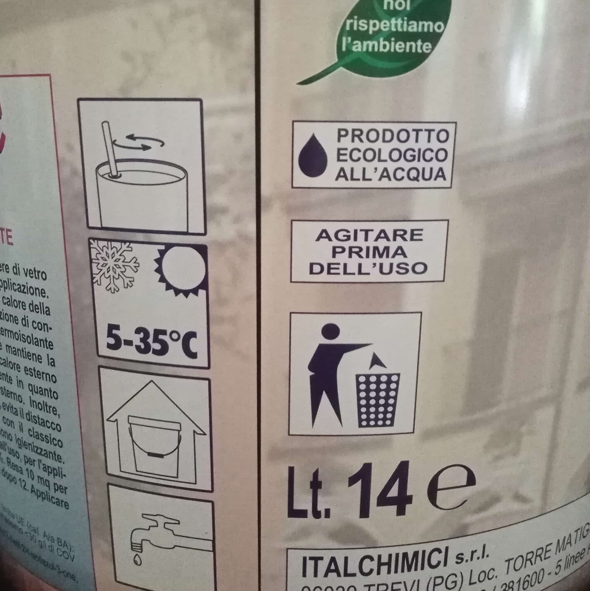 Italchimici 14lt pittura ecologica traccialinee per campi erbosi - 4