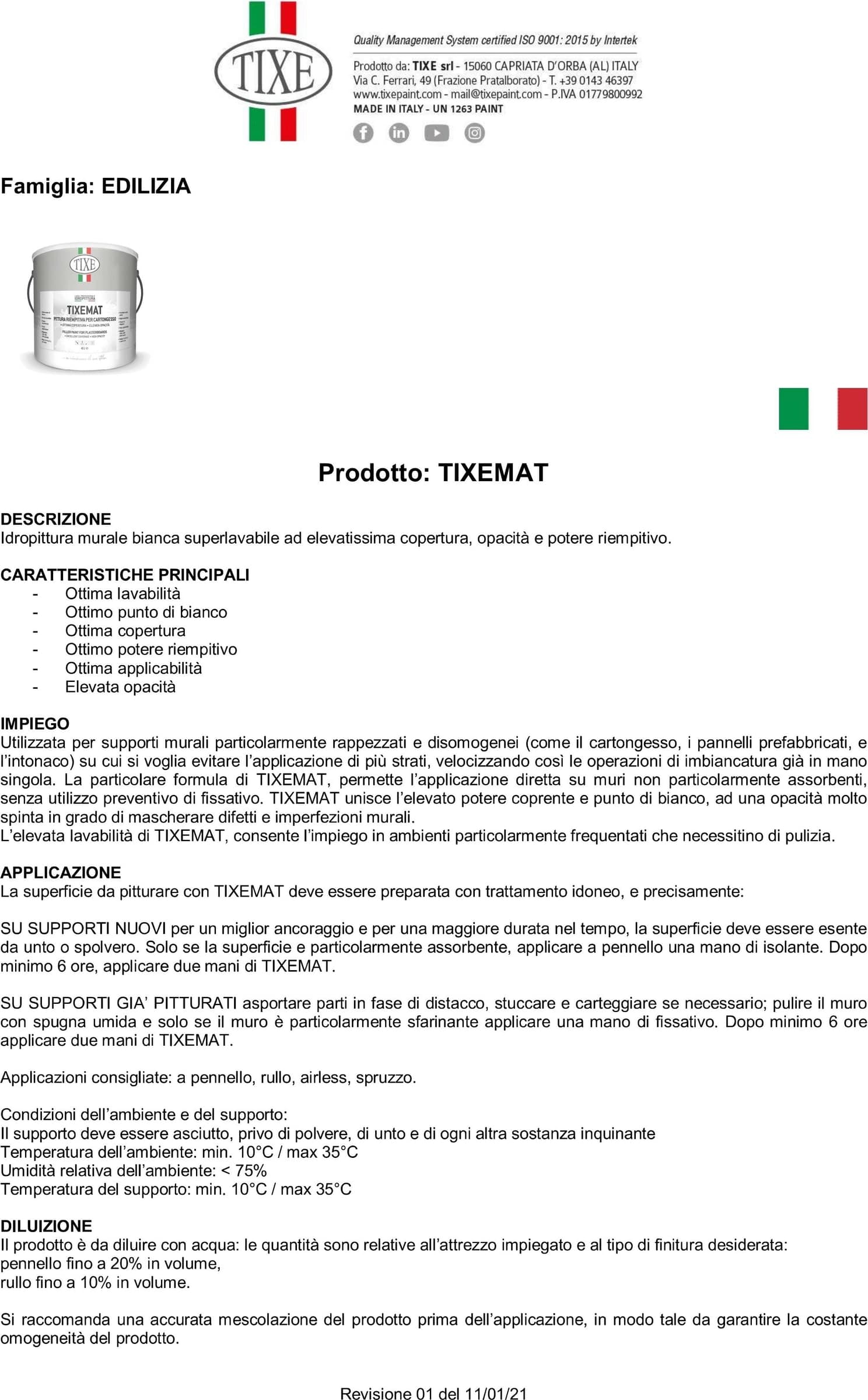 Tixe TIXEMAT 4lt idro pittura bianca opaca riempitiva supercoprente per interni - 6