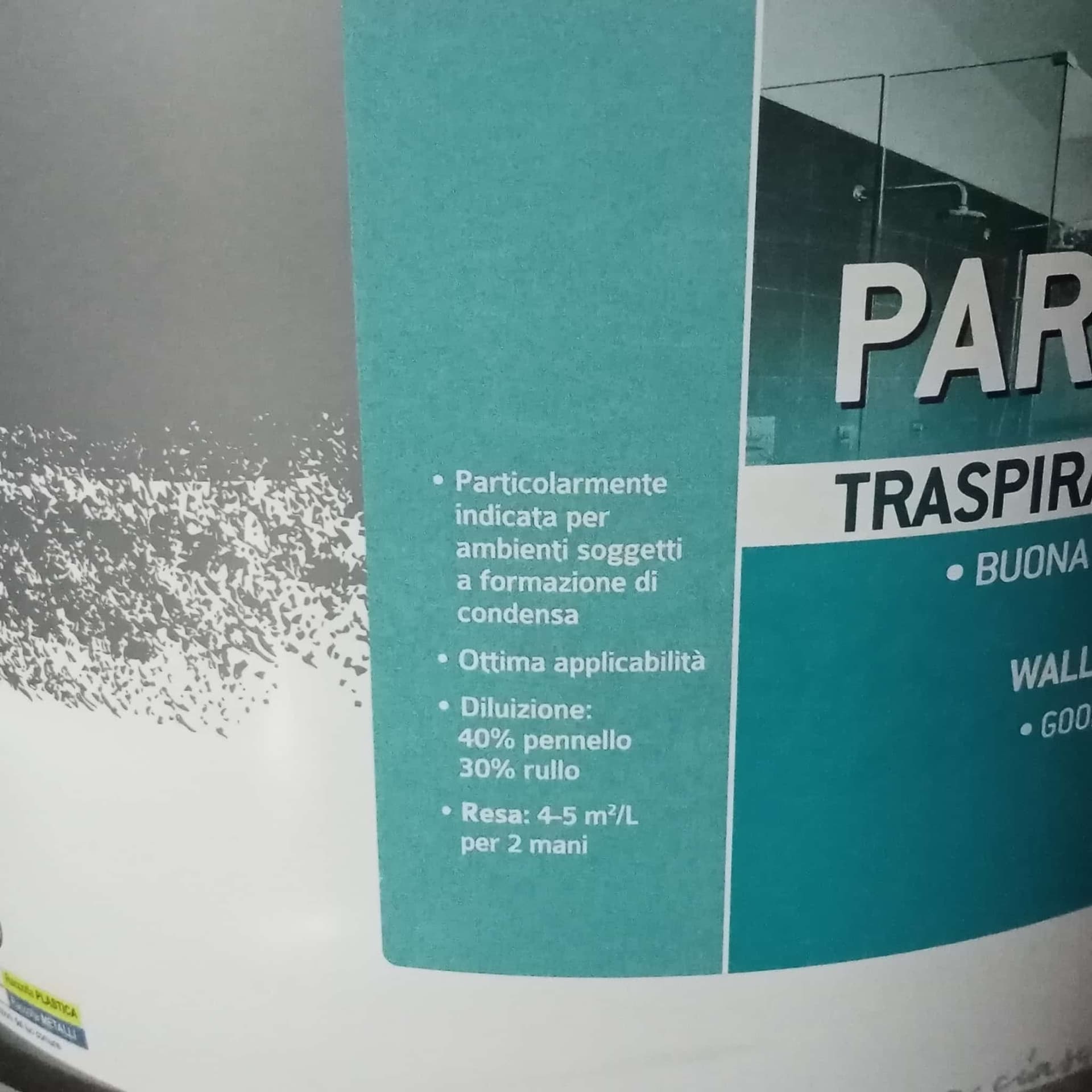 Tixe Pareti Vive 4lt pittura bianca opaca anticondensa alto spessore con antimuffa lavabile per interni - 3