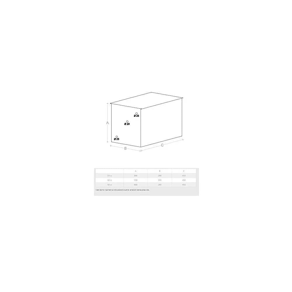 Vaso di espansione zincato 33lt + kit montaggio vaso espansione - 2