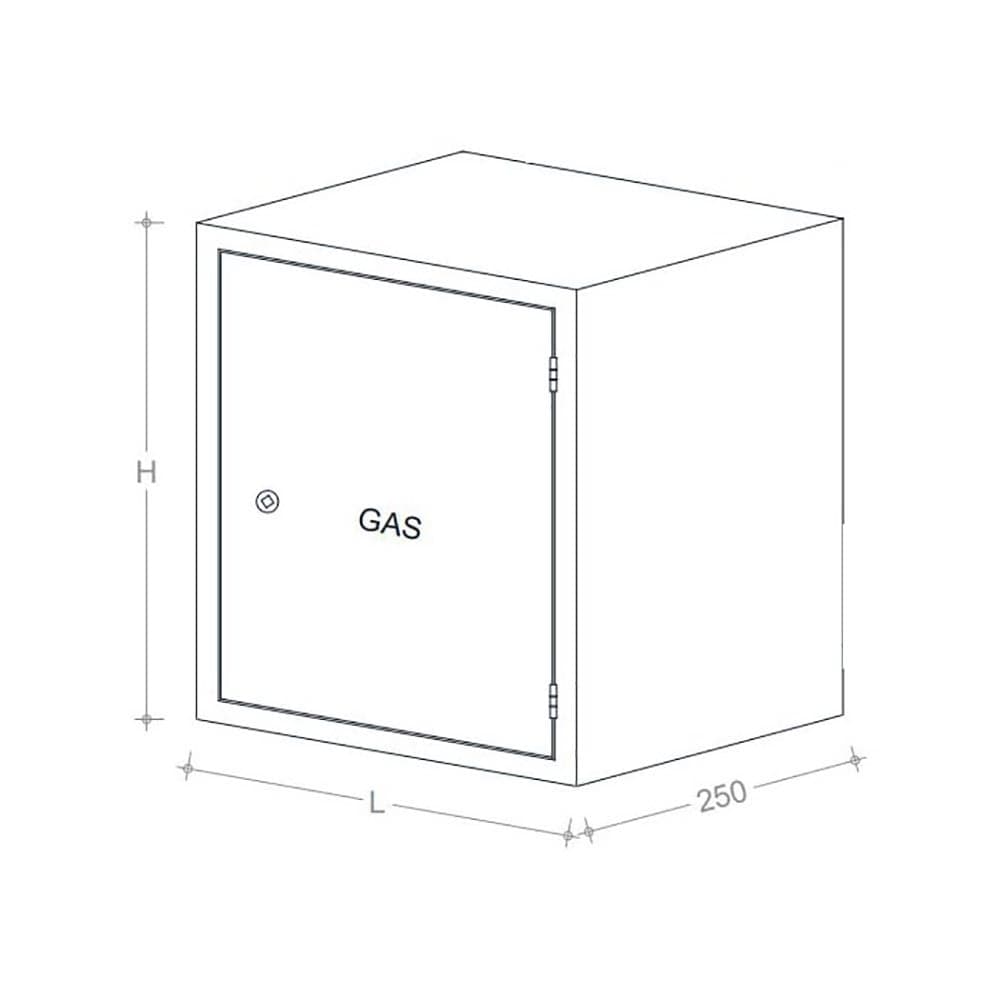 Cassetta cassonetto contenitore rame per contatore gas - 3