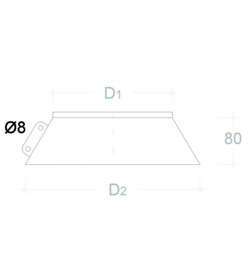 Collare conico da 140mm scossalina in acciaio inox spessore 5 decimi AISI 304 - 4