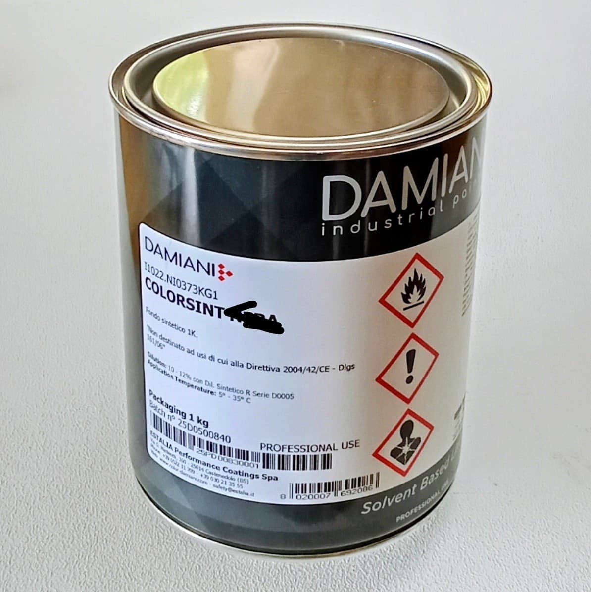 Damiani 1kg netto fondo protettivo antiruggine per ferro base nitro sintetica - 2
