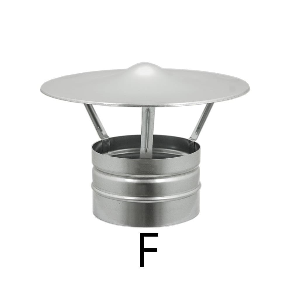 Fumaiolo cinese zincato base tonda innesto F femmina da 180mm - 2