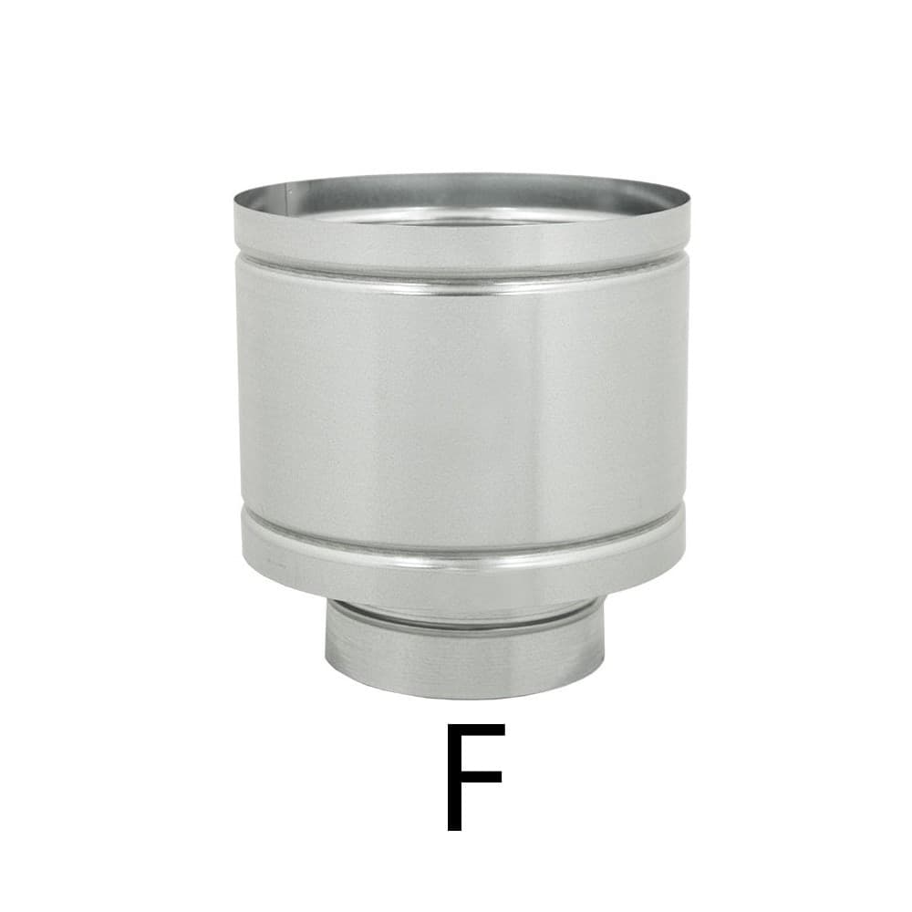 Fumaiolo terminale a botte 4 venti zincato base tonda F femmina 100mm - 2