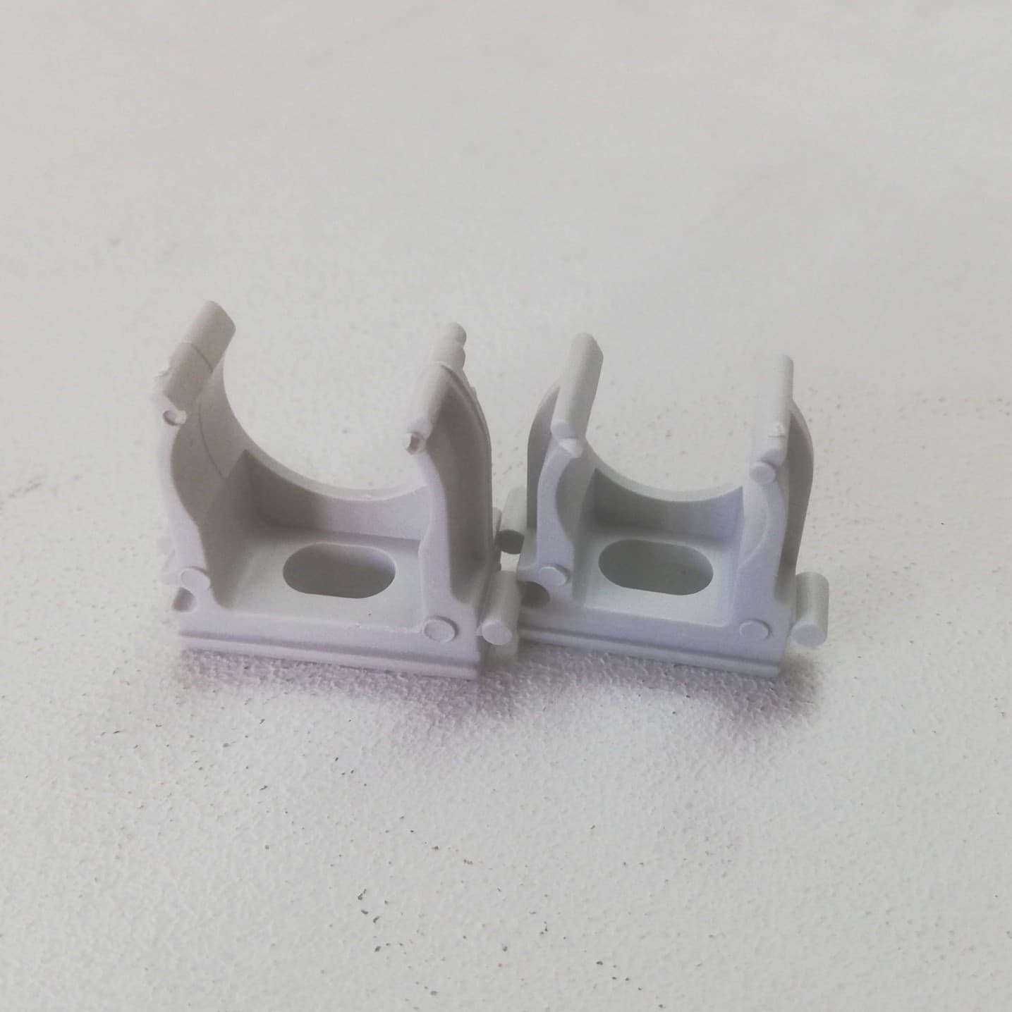 Supporto a scatto da 16mm - 20pz clips fissa tubo colore grigio per fissaggi a parete e soffitto - 4