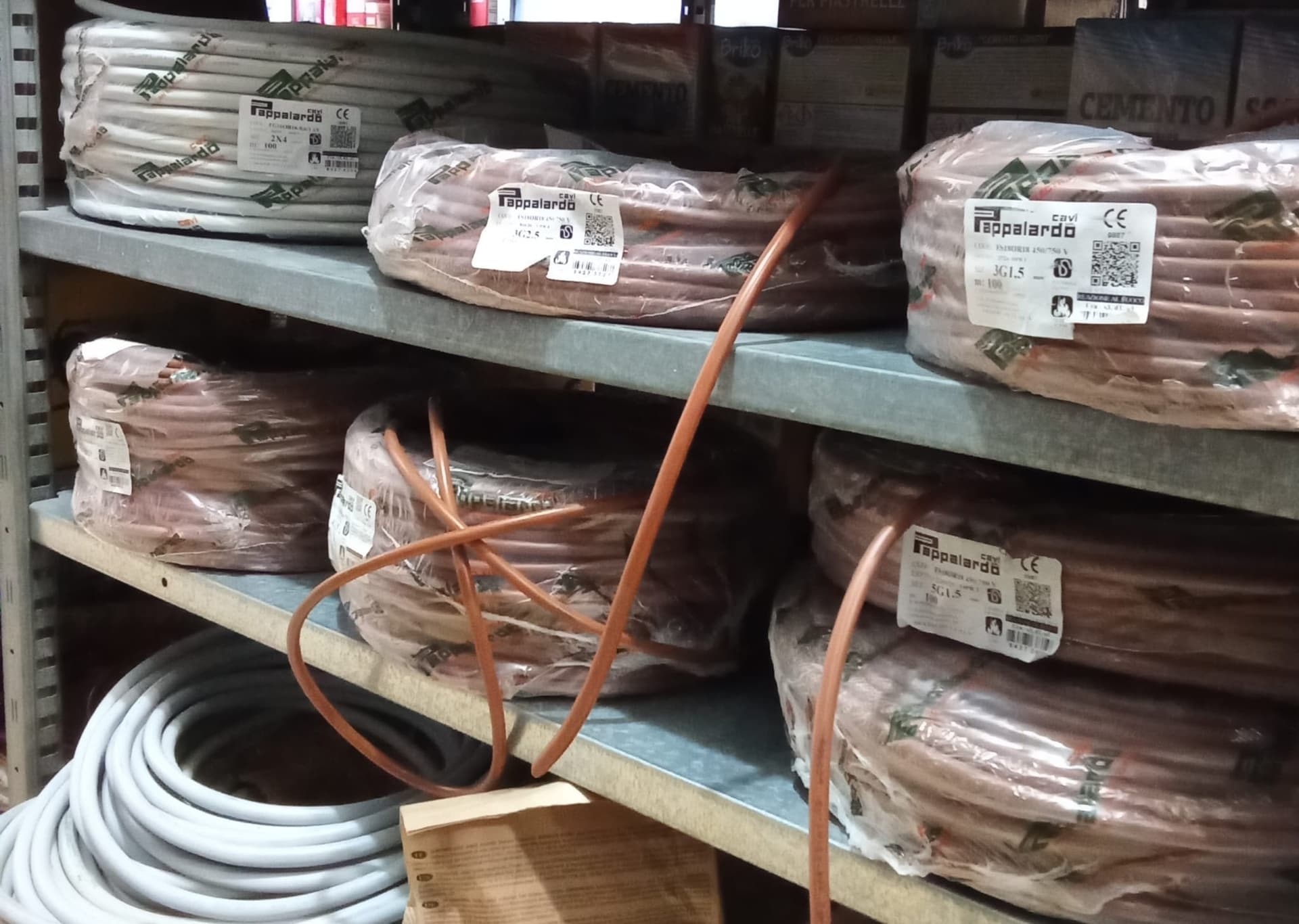 Cavo elettrico marrone multipolare in pvc FS18OR18 - 1mt - 3