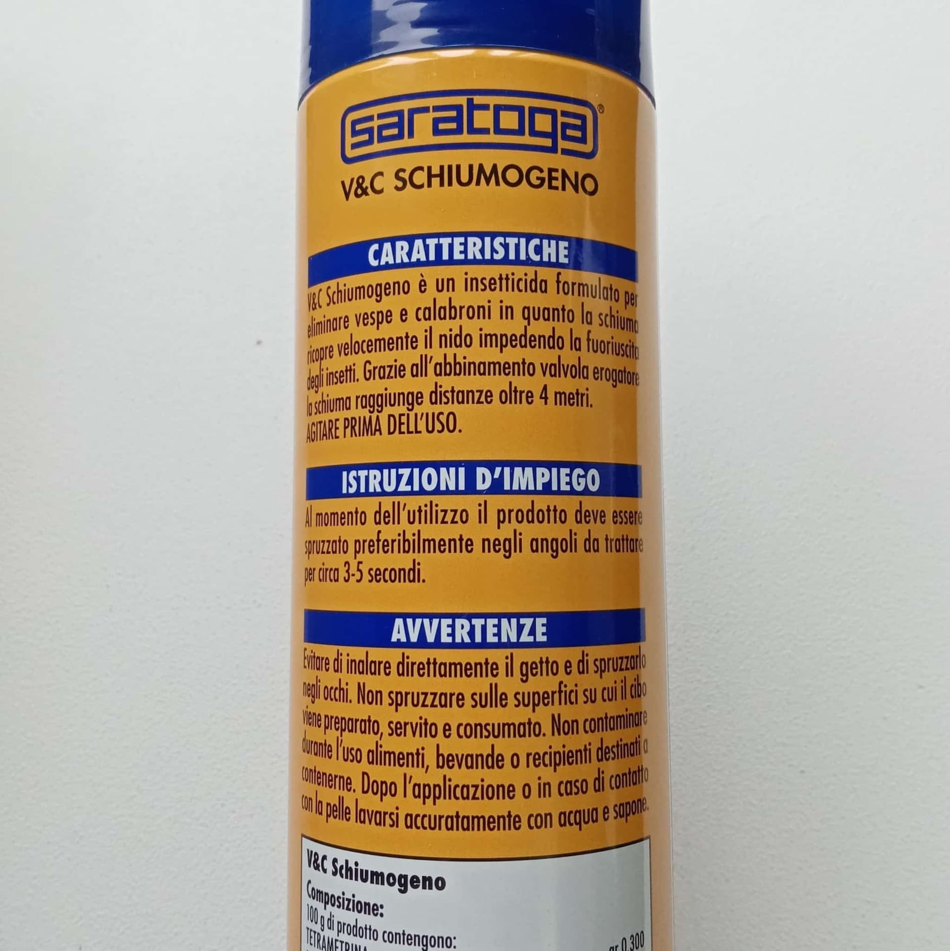 Saratoga 750ml anti vespe spray jet schiumogeno contro nidi di vespe e calabroni - 4