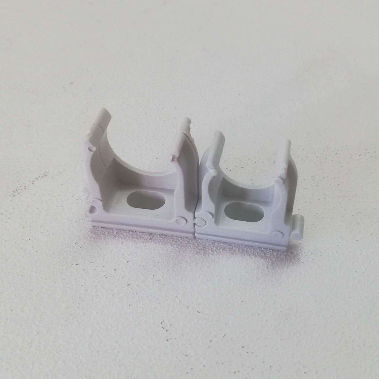 Supporto a scatto da 25mm - 20pz clips fissa tubo colore grigio per fissaggi a parete e soffitto - 5