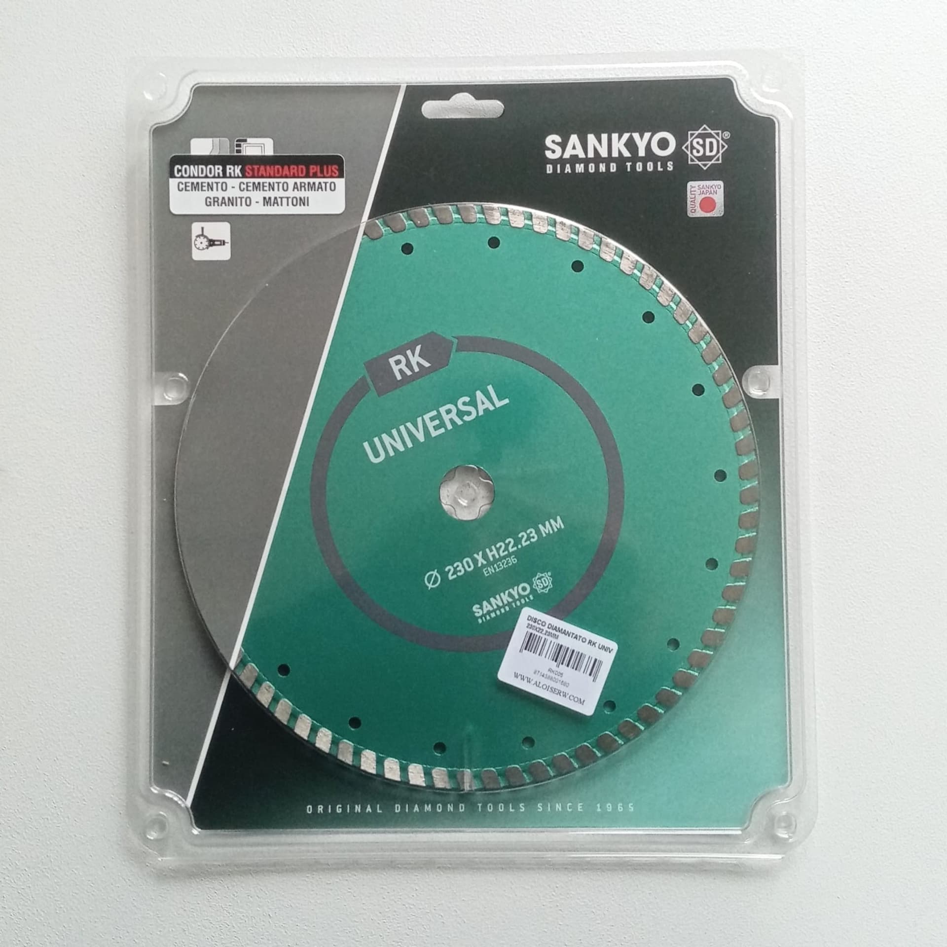 Sankyo RK 230mm disco diamantato universale per taglio cemento, cemento armato, granito, mattoni - 5