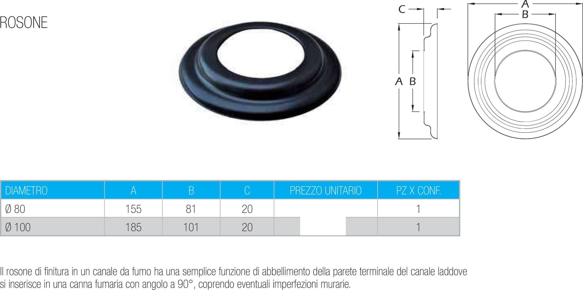 Rosone circolare per tubi pellet - 6