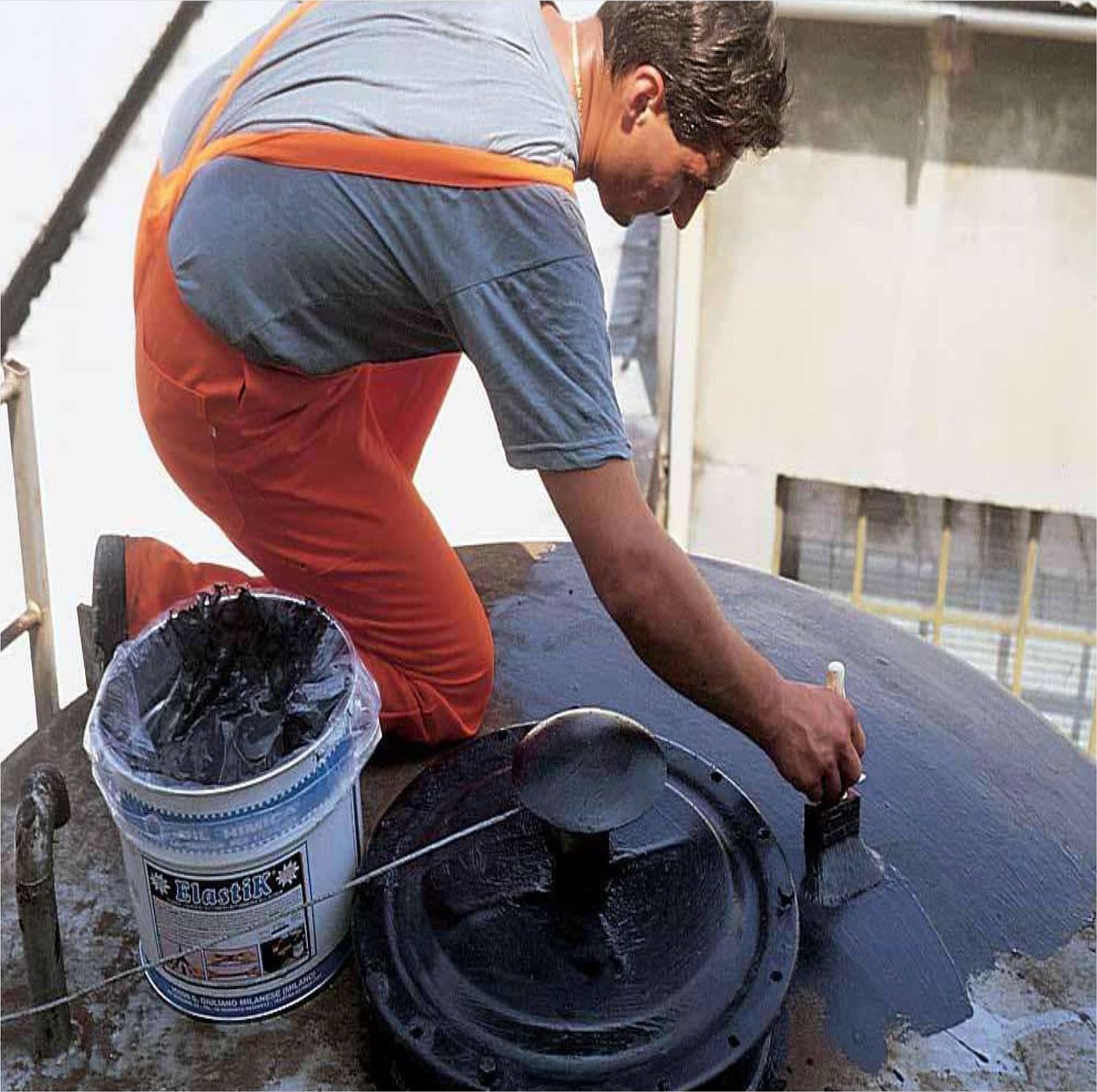 Ecolastik 20kg guaina liquida elastomerica bituminosa perfetta impermeabilità - 4