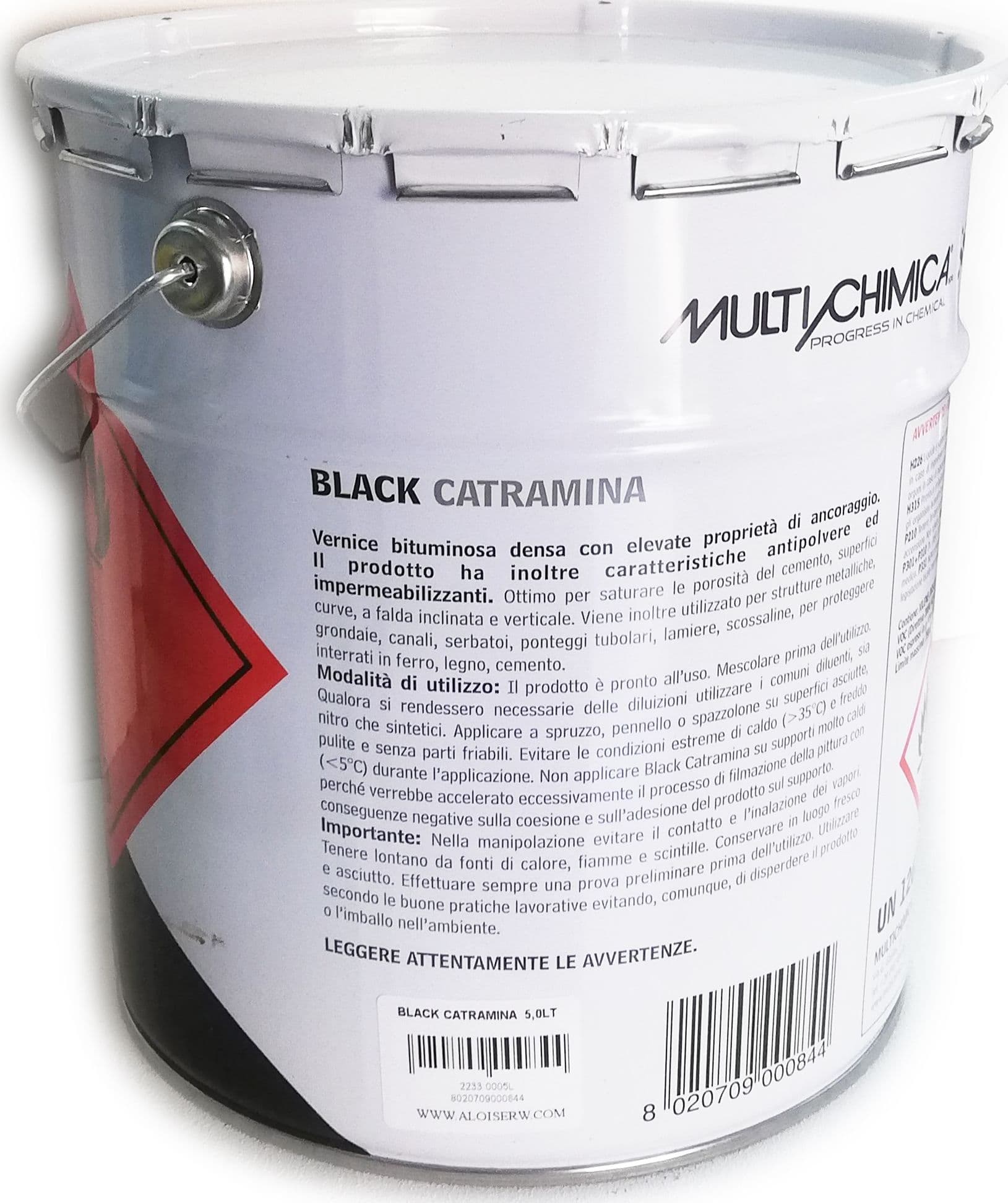 Multichimica Black Catramina 5lt ancorante vernice bituminosa densa - 2