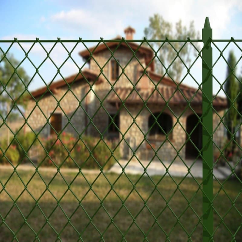 Paletto verde 200cm in ferro plastificato a T per recinzione - 2