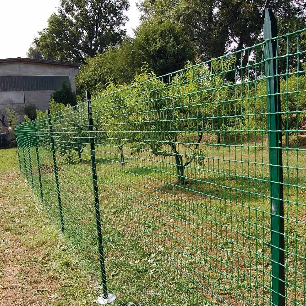 Paletto verde 200cm in ferro plastificato a T per recinzione - 3