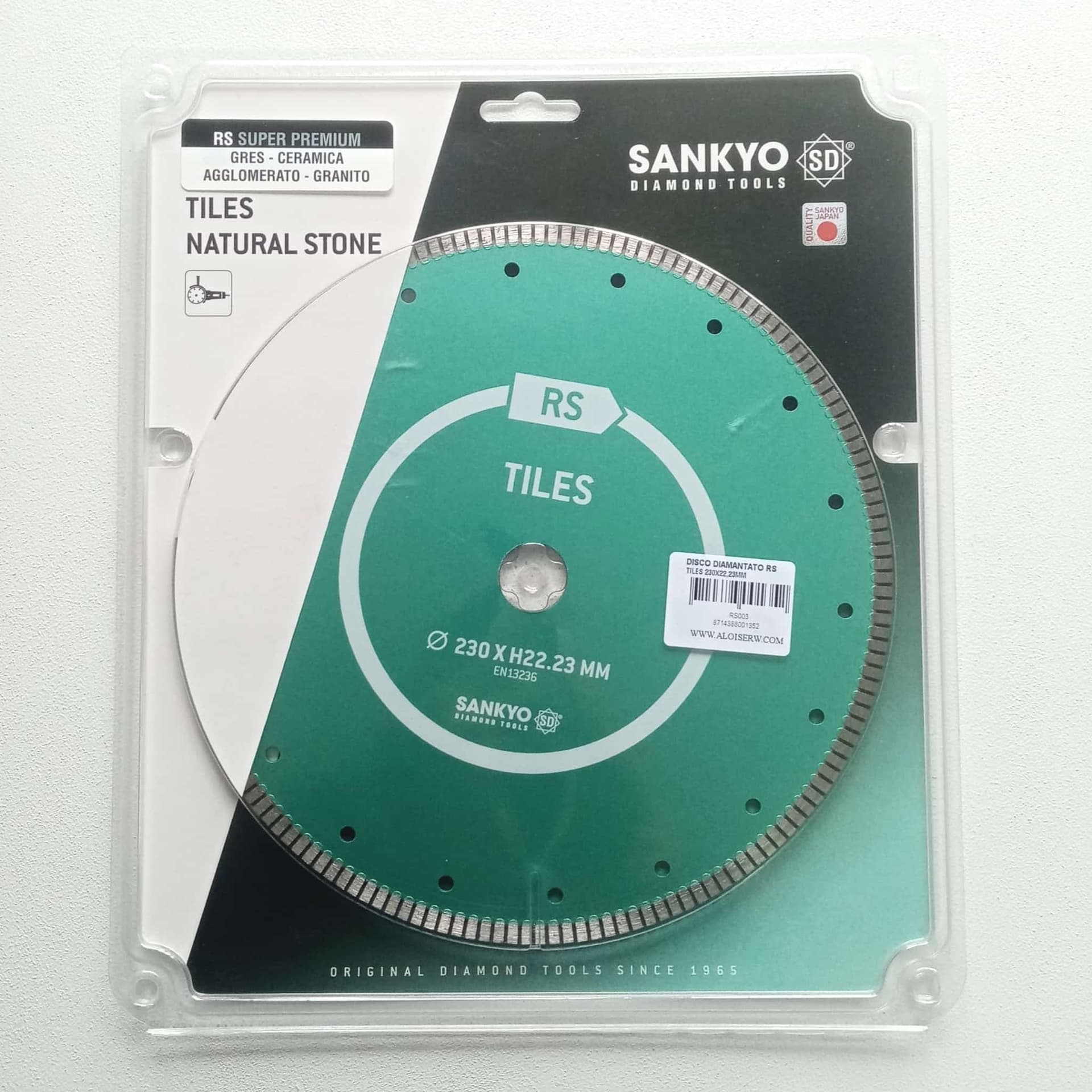 Sankyo RS 230mm disco diamantato universale per taglio piastrelle agglomerato granito - 5
