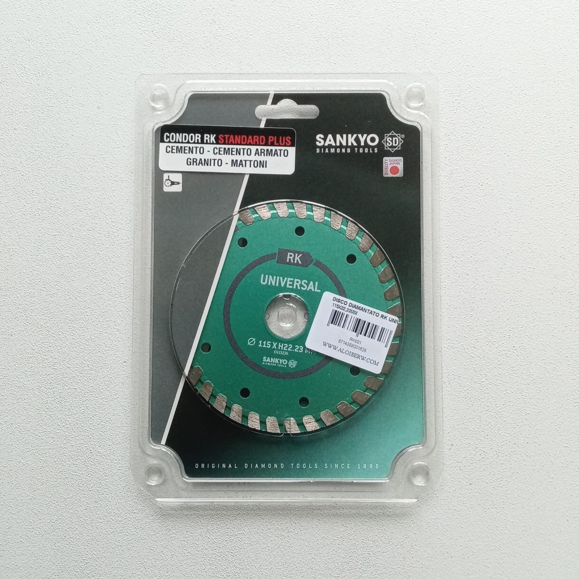 Sankyo RK 115mm disco diamantato universale per taglio cemento, cemento armato, granito, mattoni - 5