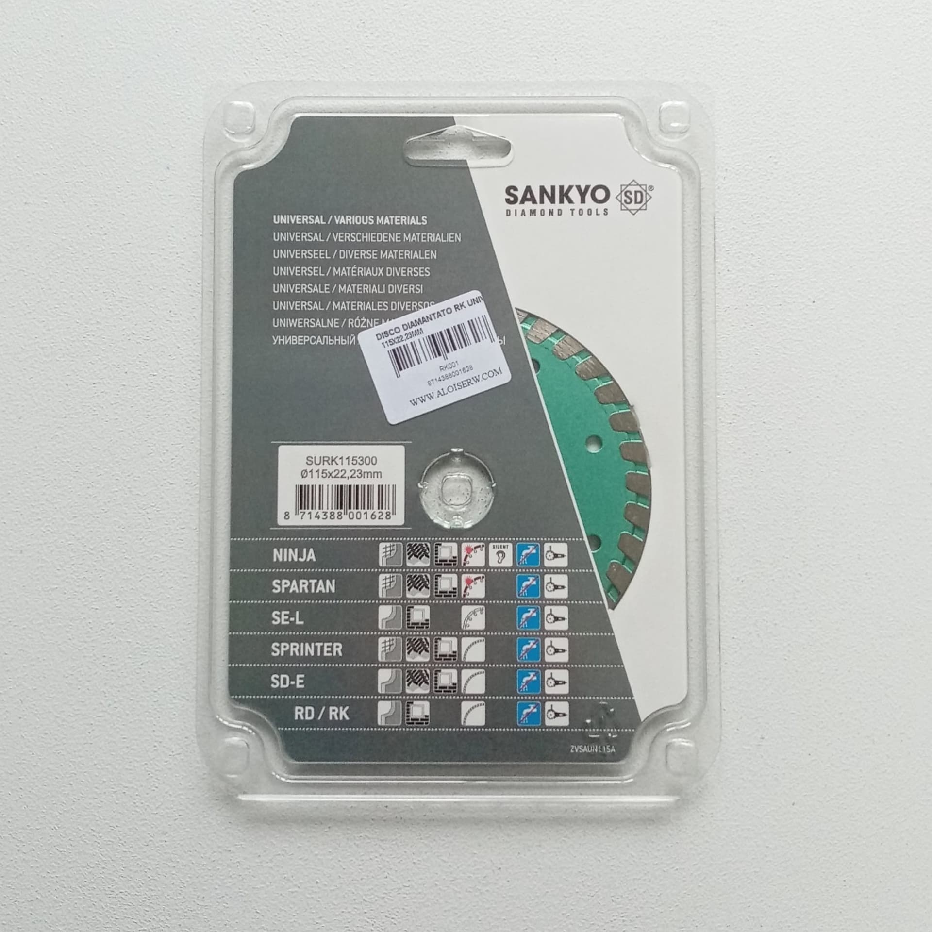 Sankyo RK 115mm disco diamantato universale per taglio cemento, cemento armato, granito, mattoni - 6