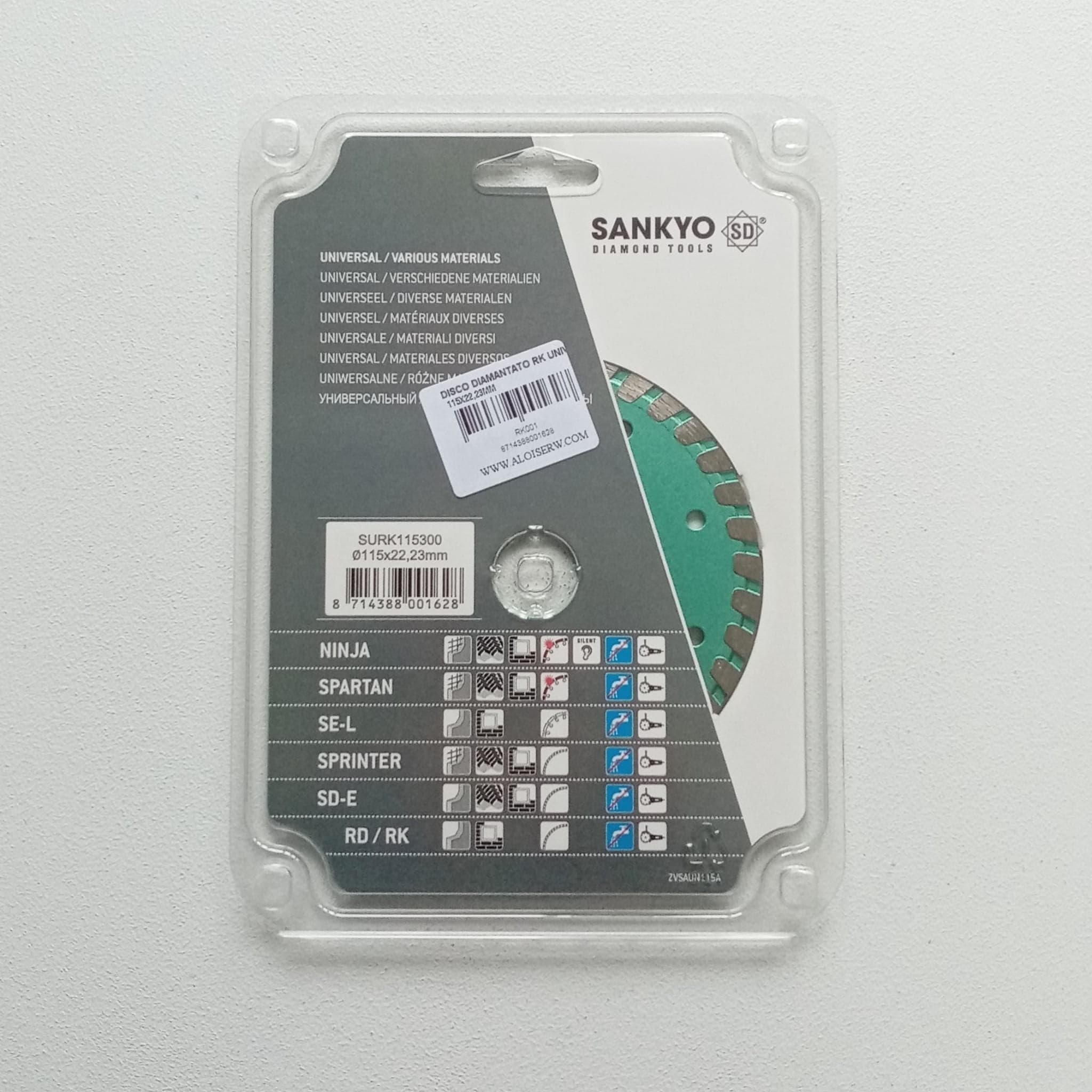 Sankyo RK 115mm disco diamantato universale per taglio cemento, cemento armato, granito, mattoni - 6