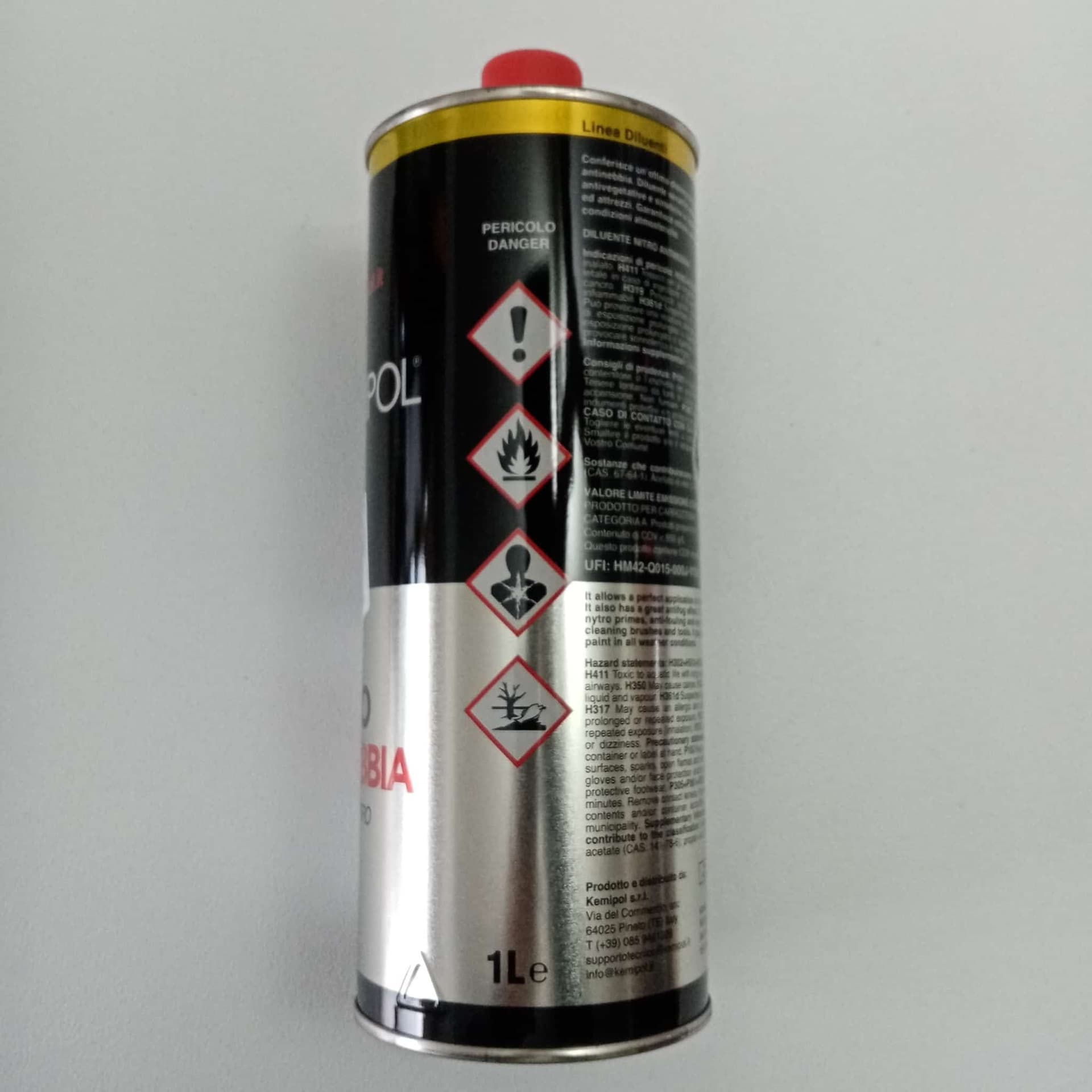 Kemipol 1lt diluente nitro antinebbia per diluizione vernici - pulizia - sgrassatura - 3