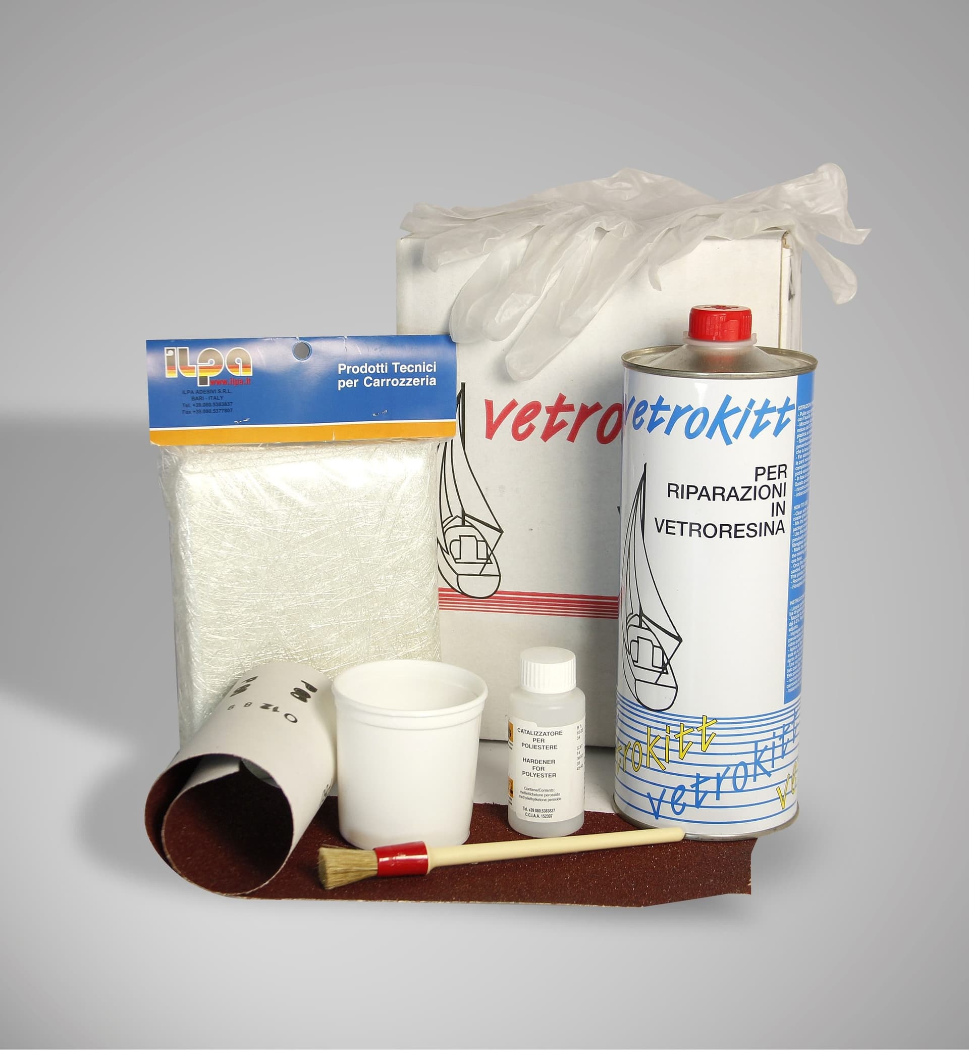 Max vetrokitt 800gr kit per riparazione in vetroresina - 3
