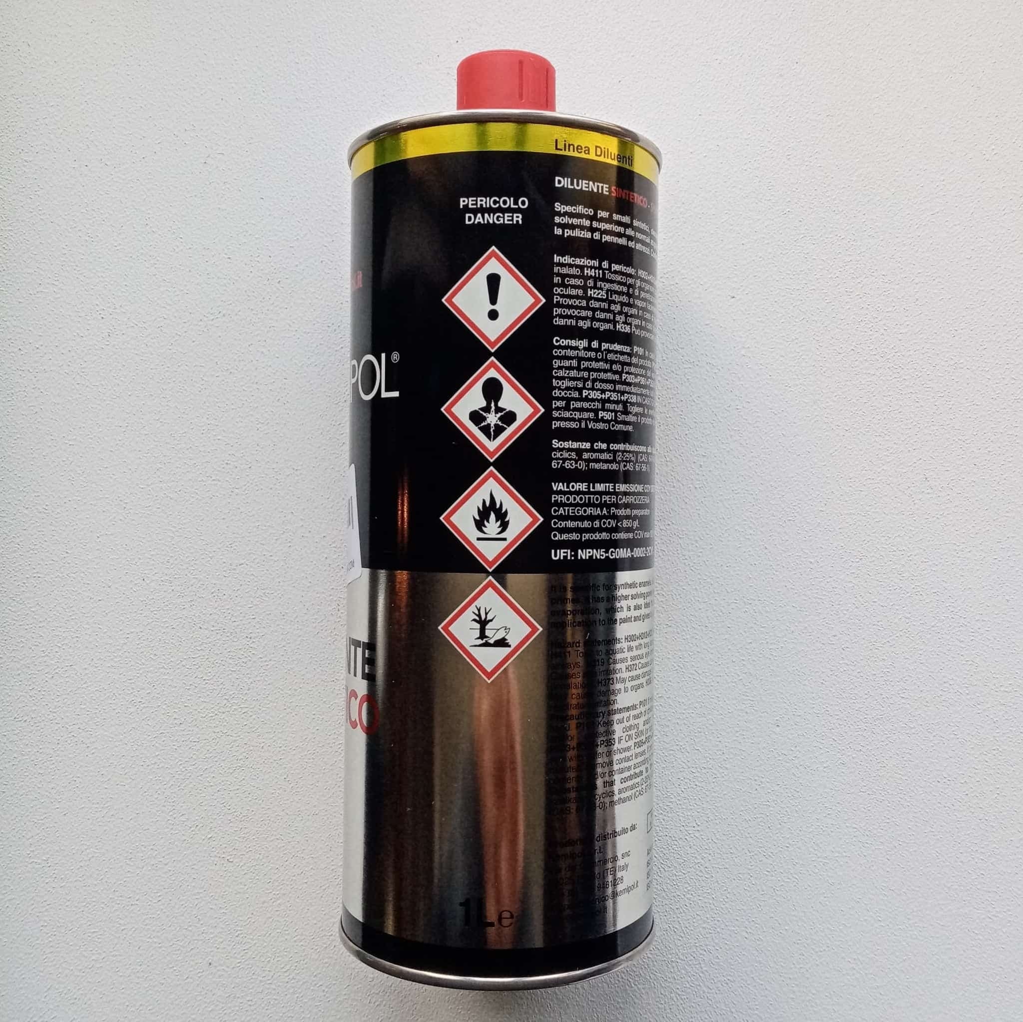 Kemipol 1lt diluente sintetico per diluizione vernici - antiruggini - fondi sintetici - 3