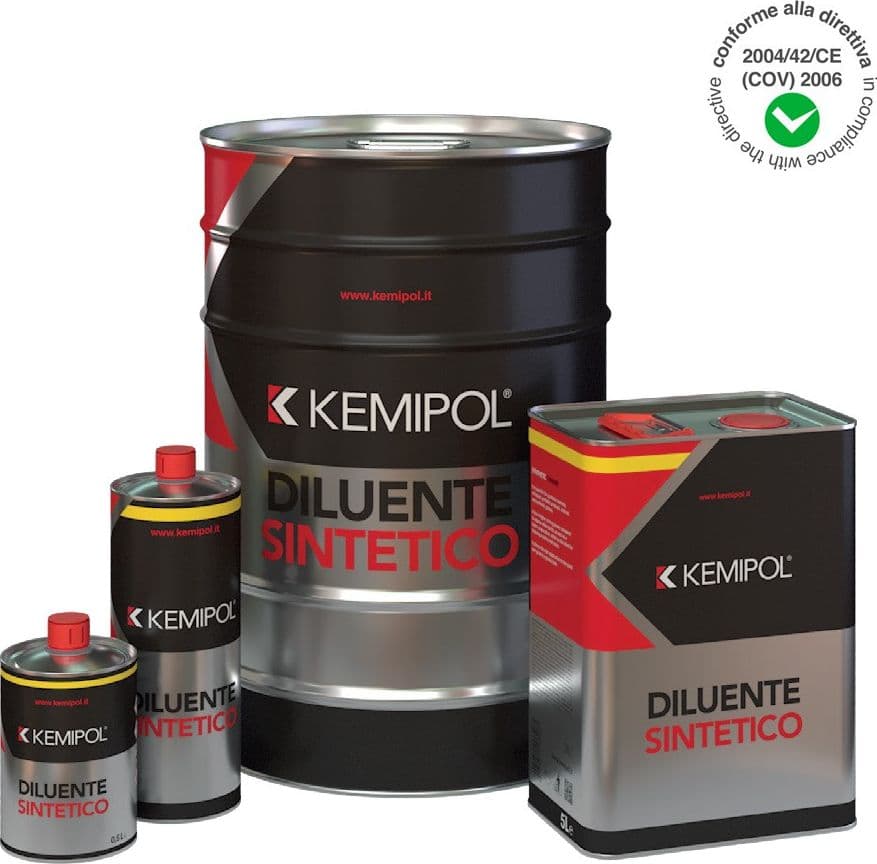 Kemipol 1lt diluente sintetico per diluizione vernici - antiruggini - fondi sintetici - 4