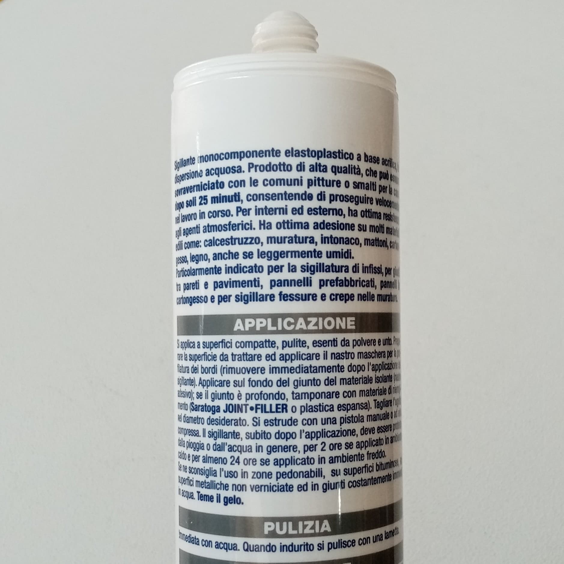 Saratoga 25 minuti 300ml silicone sigillante acrilico bianco ultra rapido - 3