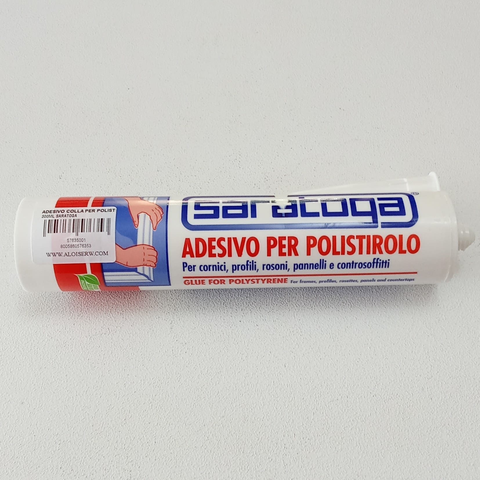 Saratoga 300ml adesivo colla bianca per polistirolo in cartuccia - 2