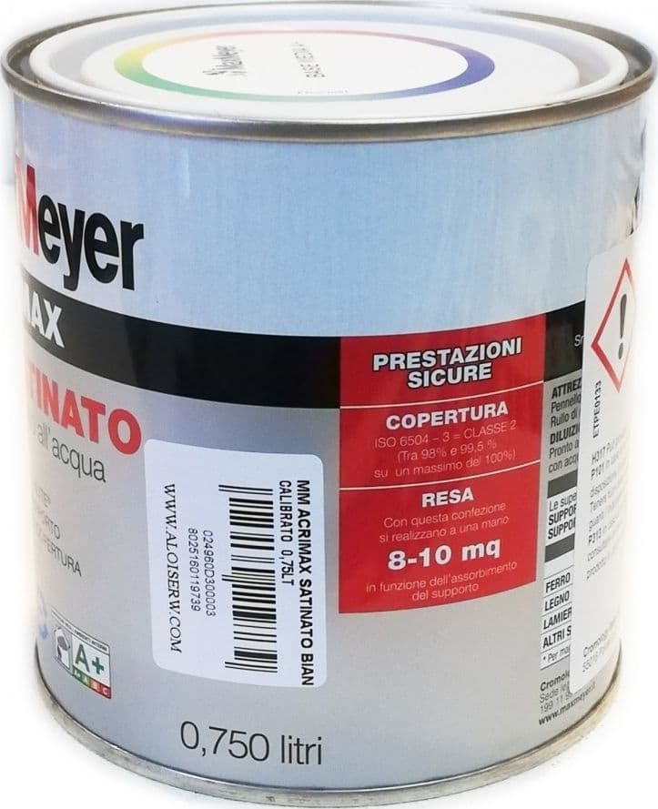 Acrimax 750ml smalto base acqua tutti i RAL 3000 - 4