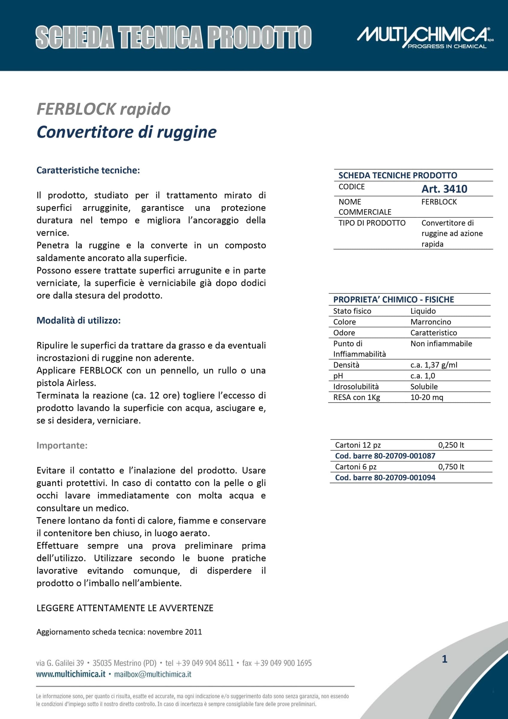 Ferblock 0,75lt rapido convertitore di ruggine fondo ancorante per vernici sintetiche - 5