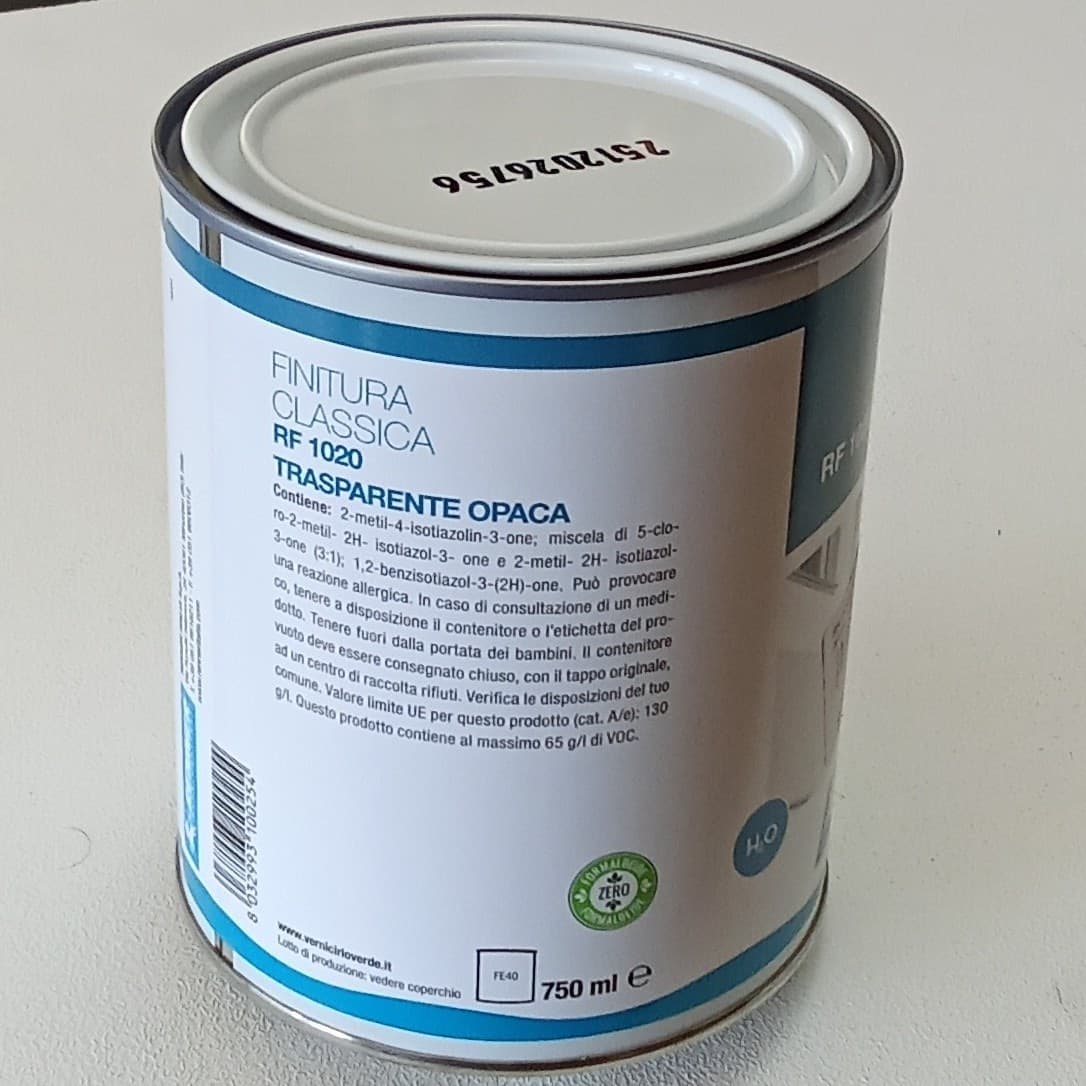 Renner RF 1020 750ml finitura trasparente opaca base acqua - 2