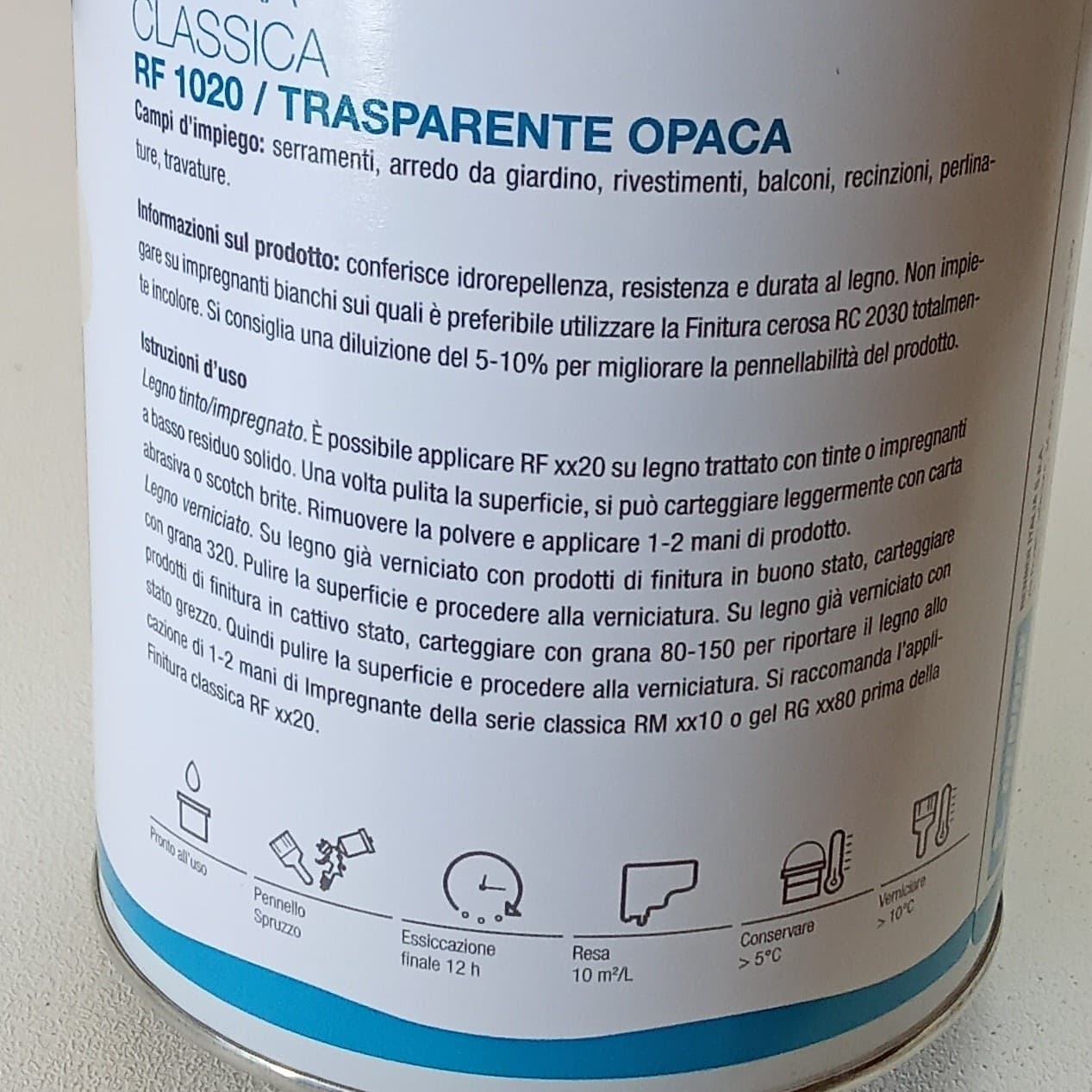 Renner RF 1020 750ml finitura trasparente opaca base acqua - 3