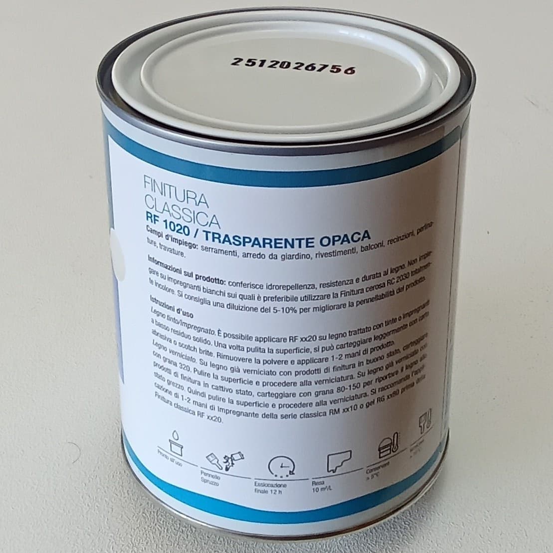 Renner RF 1020 750ml finitura trasparente opaca base acqua - 4