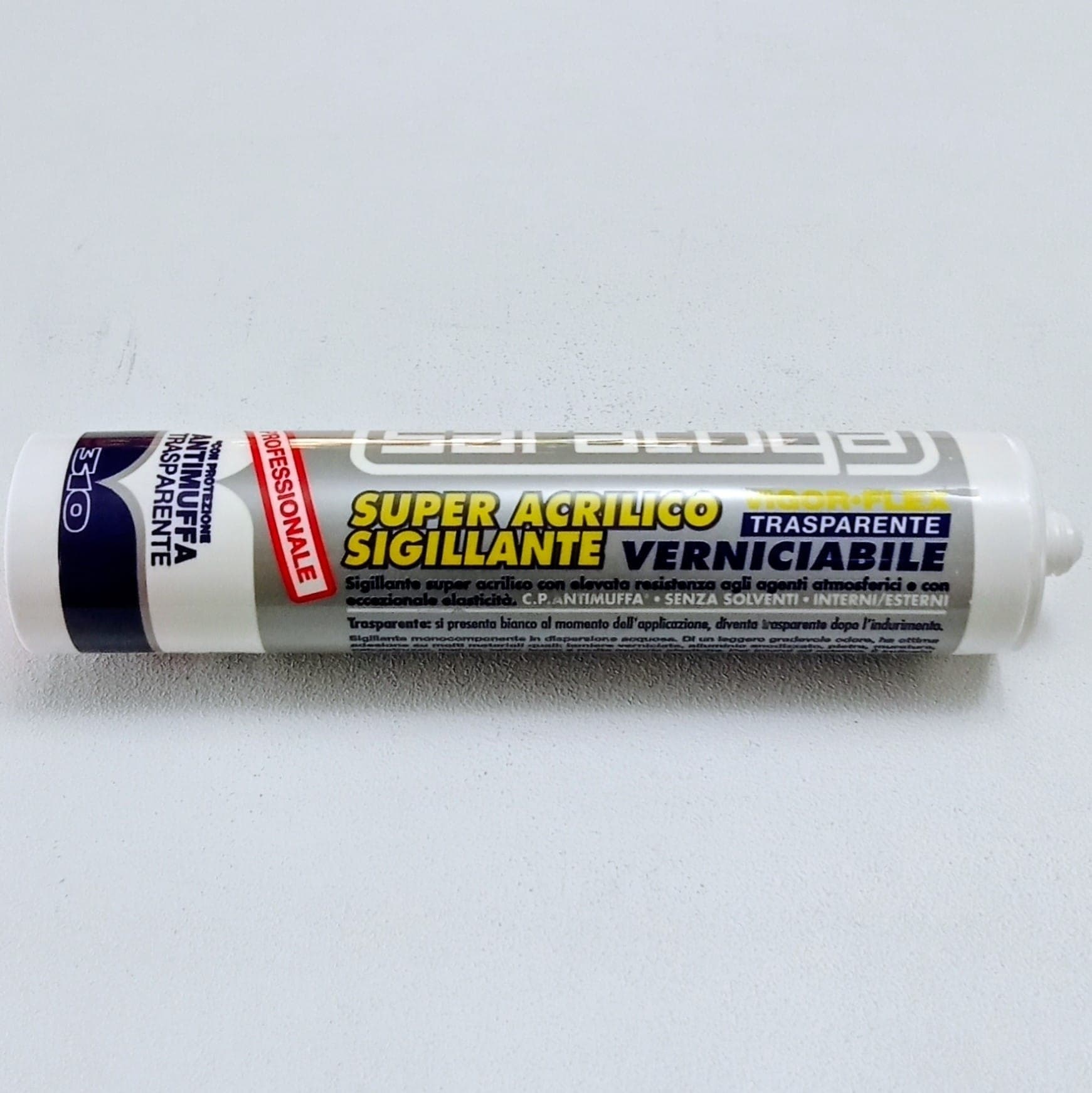 Saratoga VIGOR FLEX 310ml silicone super sigillante acrilico trasparente in Silicone Aloiserw.com - Altomonte, commercioVirtuoso.it