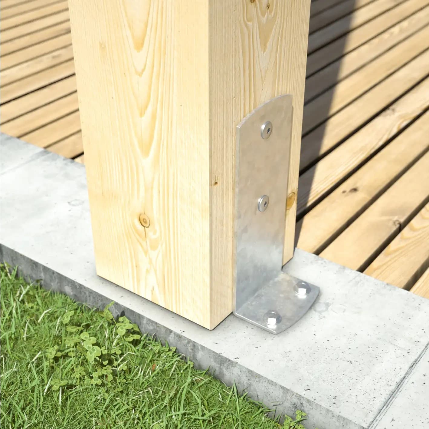 Supporto pesante a L H 62 x B 90 x L 225mm per fissaggio pilastri - 3