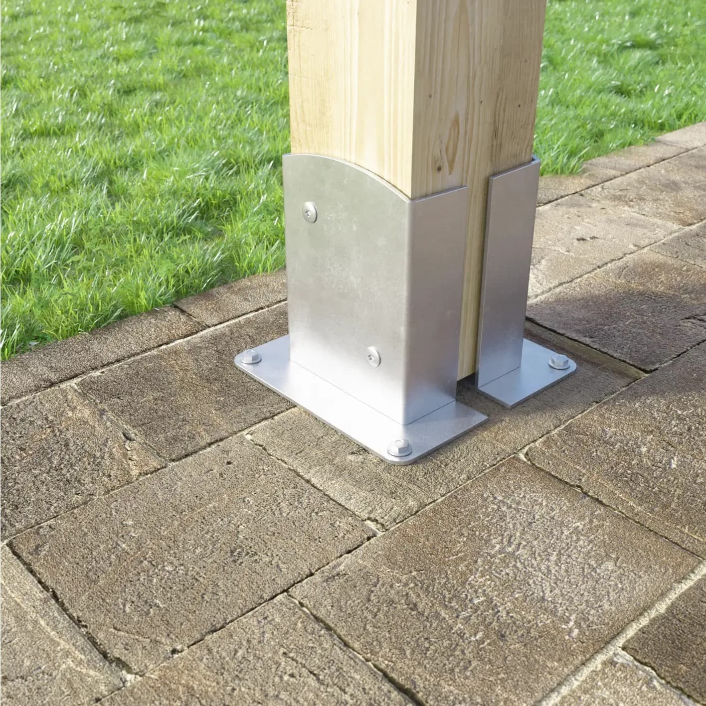 Portapilastro pesante 57x161x174x200mm - 2pz - 2