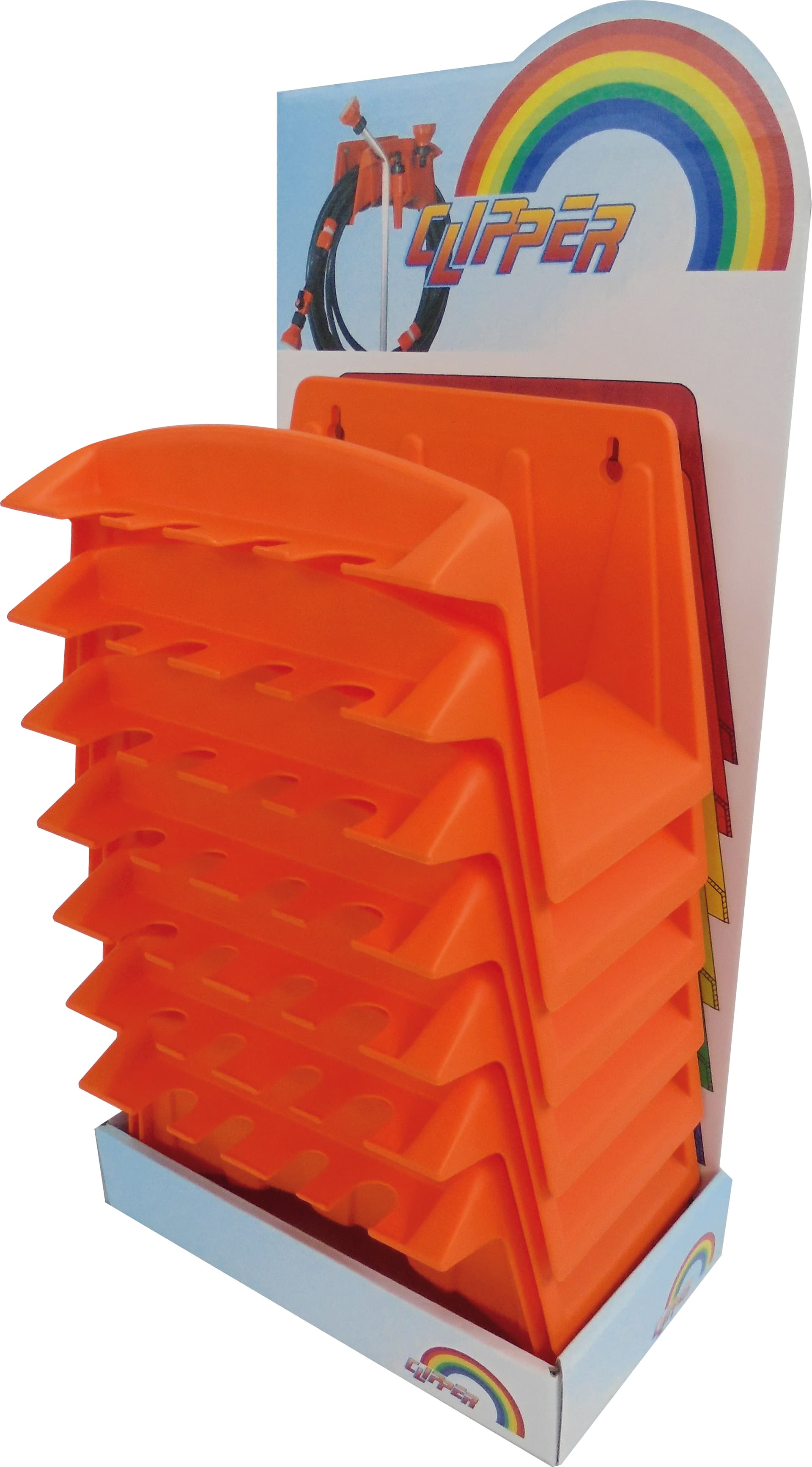 Portatubo Clipper in Espositore 49 Pezzi. Colore Arancio Agrati - 2