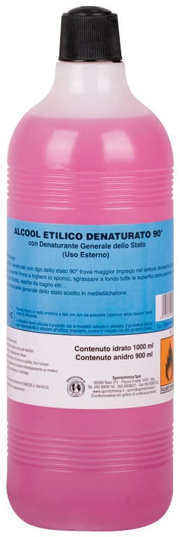 Alcool Etilico Denaturato 90% L 1 12 Pezzi - 2