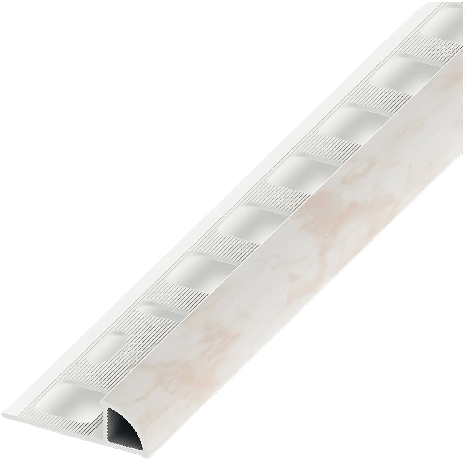 Profilo ad Angolo Jolly PVC Rosa Marmorizzato Mm 8 x 2 5 M 5 Pezzi Alfer - 2