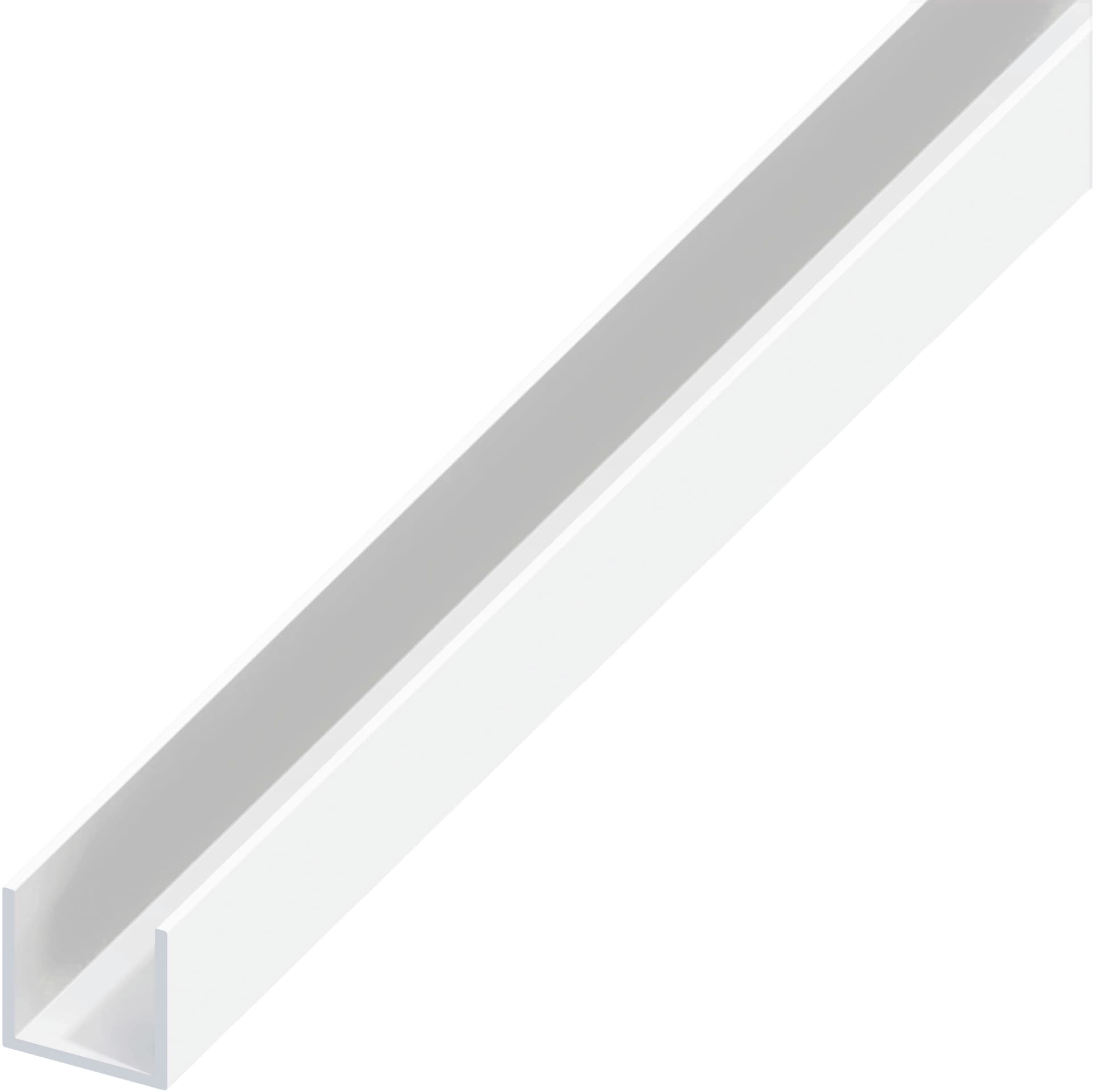 Profilo a U Alluminio Argento Cromato Mm 15 x 10X1 M 2 5 Pezzi Alfer - 2