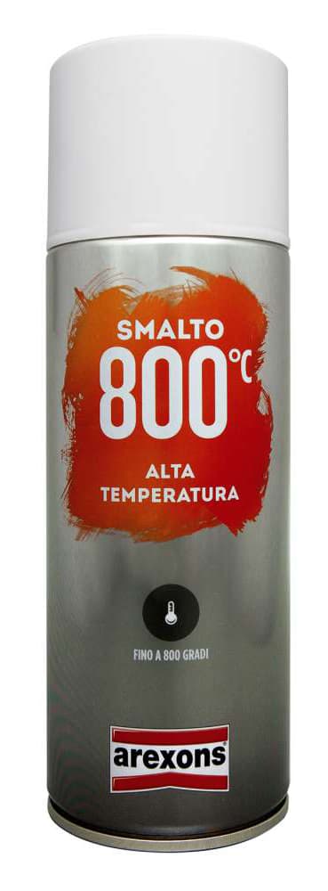 Vernice Spray Smalto 800 °c Alta Temperatura Ml. 400 Bianco 6 Pezzi Arexons - 2
