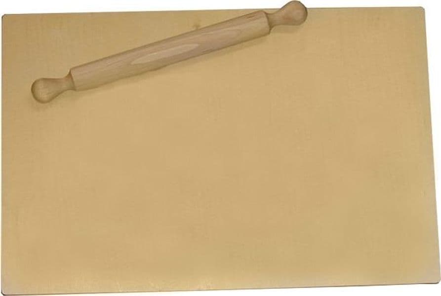 Asse da Pasta in Legno con Mattarello Cm 58 x 38X1 2 - 2