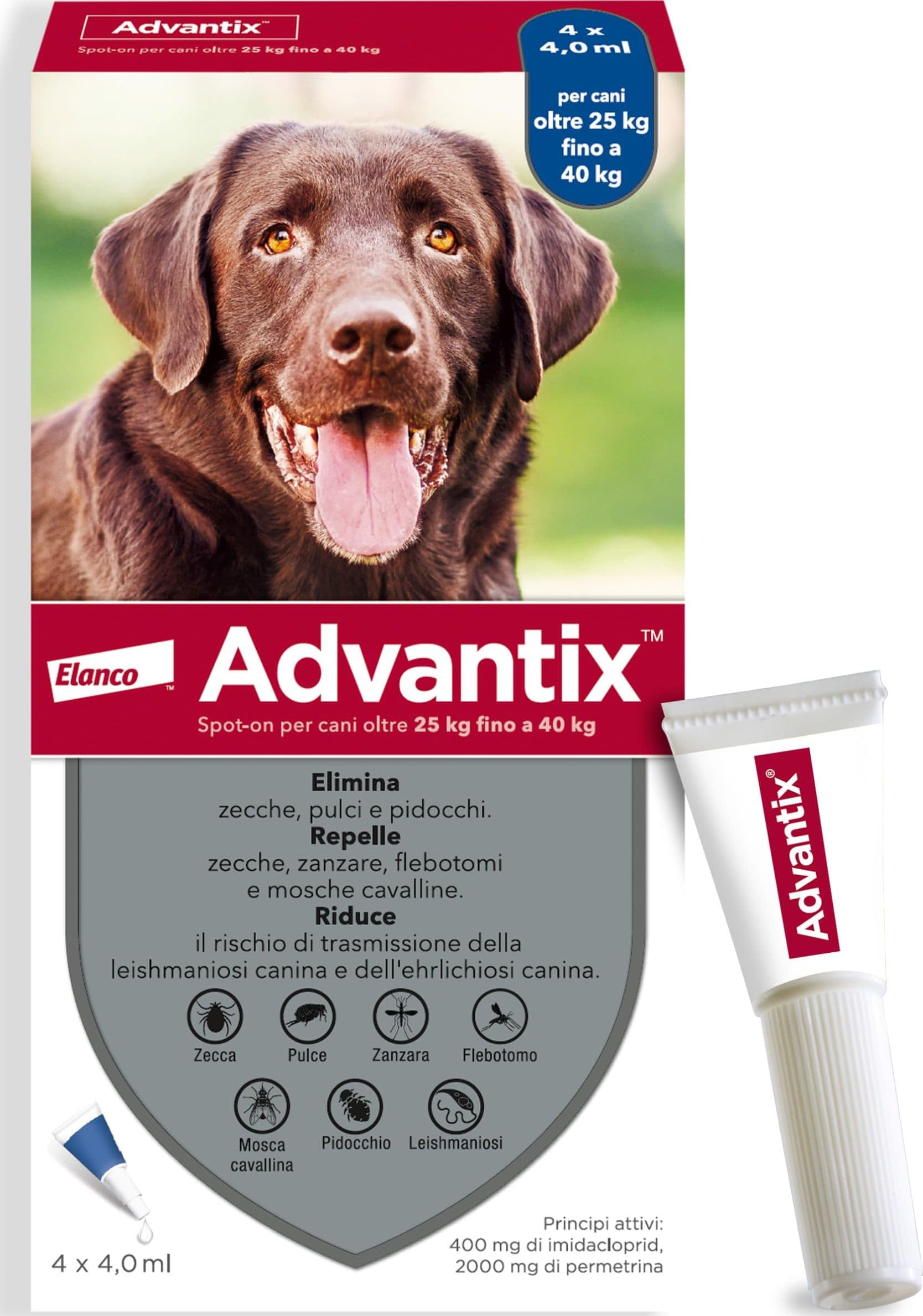 Antiparassitario Advantix (4 Pipette) per Cani 25÷40 kg Bayer - 2
