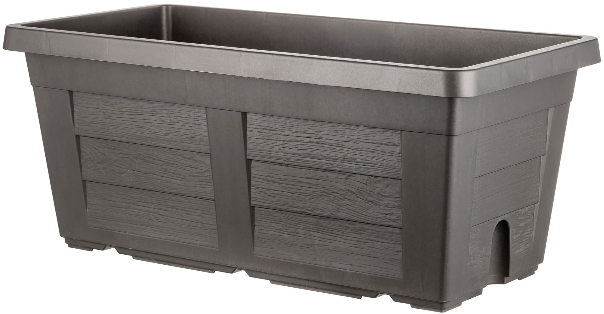 Fioriera Rettangolare Legno Colore Antracite Cm 100 x 44X40 H Bama - 2