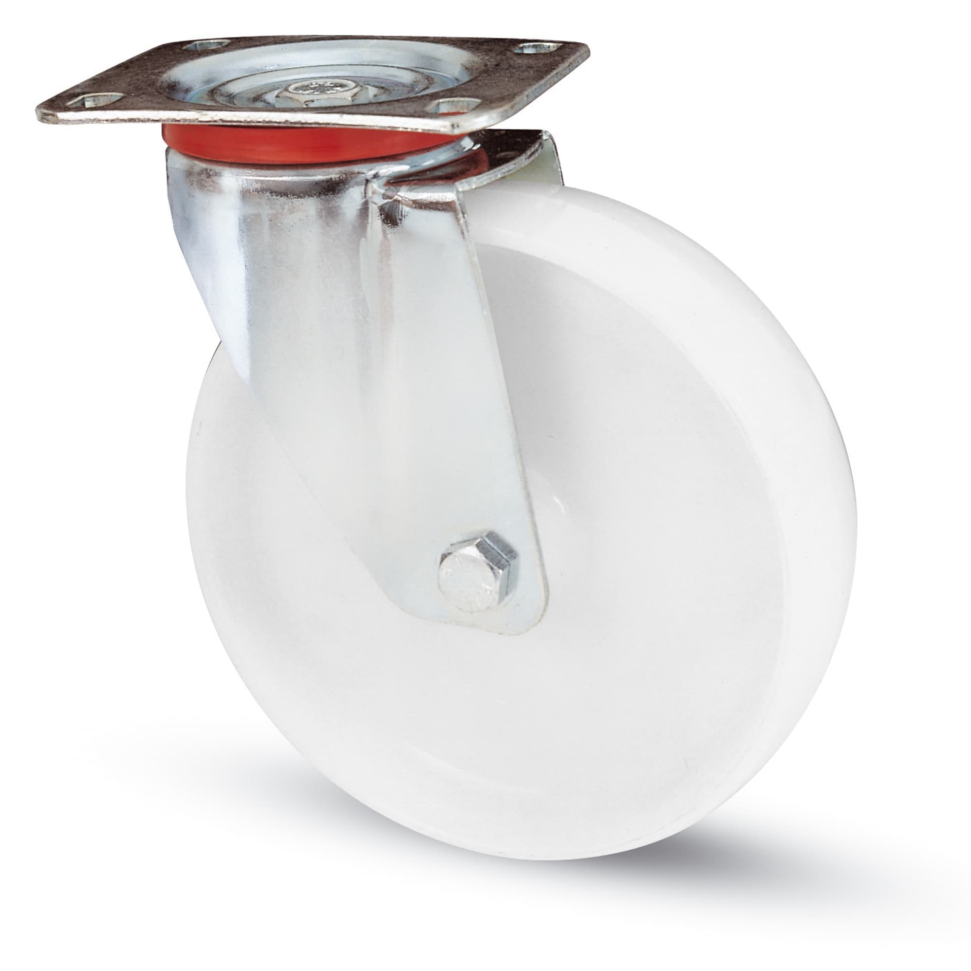 Ruota Girevole per Carrelli Nylon ART.118BIS Mm 100 Piastra Mm 100 x 85 Avo - 2