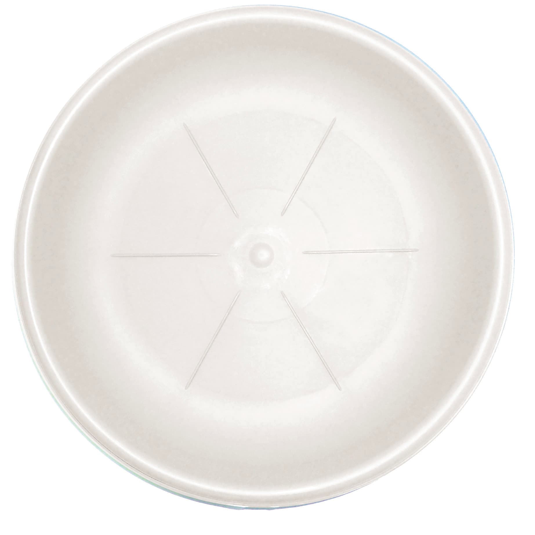 Sottovaso Tondo Terra Fly Hedera Colore Bianco Ø Cm 22 Bama - 2